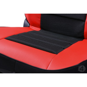 Kunstleder Überzüge FLASH Universell geeignet für Fiat Doblo Sitzschoner - 2stk SET