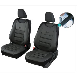 Kunstleder Überzüge CARBON Universell geeignet für Hyundai Elantra Sitzschoner - 2stk SET