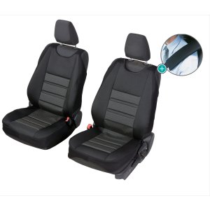 Stoff Polyester Überzüge MOON Universell geeignet für Seat Leon Sitzschoner - 2stk SET