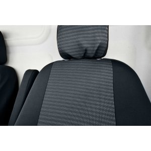 Passgenaue LUX Sitzbezüge geeignet für Ford Transit ab 2014 Maßgeschneidert 1+2 ( 3-Sitzer ) TOP Qualität