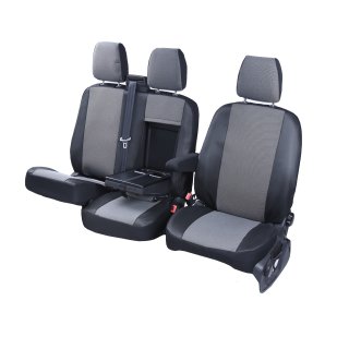 Passgenaue LUX Sitzbezüge geeignet für Ford Custom ab 2012 Maßgeschneidert 1+2 ( 3-Sitzer ) TOP Qualität