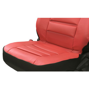 Kunstleder Überzüge GTROT Rot Universell geeiget für Fiat 500X Sitzschoner - 2stk SET