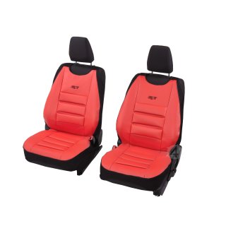 Sitzbezüge passend für Skoda Fabia in Schwarz Rot