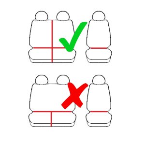 Kunstleder Sitzbezüge Passgenau geeignet für FORD CONNECT ab Bj. 2014- (3-plätzige Version)
