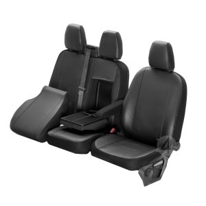Passgenaue Kunstleder VIP Sitzbezüge Maßgeschneidert 6-Sitzer geeignet für Ford Transit ab 2018