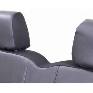 Für Ford Transit 2014-2023 Leder Schonbezüge Sitzbezug Schwarz Weiß 1