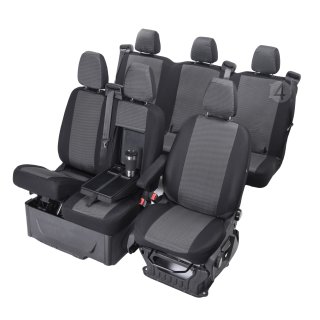 Passgenaue HERO Sitzbezüge Maßgeschneidert 6-Sitzer geeignet für Ford Transit ab 2018