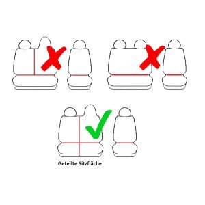 Passgenaue Sitzbezüge HERO und Gummifußmatten Set geeignet für Renault Master IV ab 2011