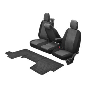 Passgenaue Sitzbez&uuml;ge HERO und Gummifu&szlig;matten ein Set geeignet f&uuml;r Nissan NV400 ab 2011