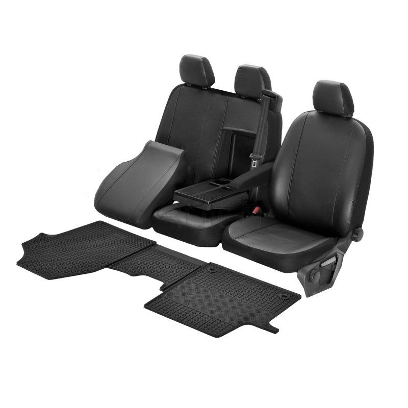 Sitzbezüge Kunstleder und Gummifußmatten passend für Opel Vivaro C ab 2019 