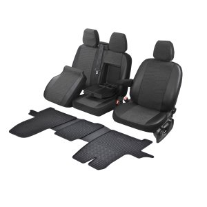 Passgenaue Sitzbezüge VIVA und Gummifußmatten ein Set geeignet für Ford Tourneo / Custom ab 2012