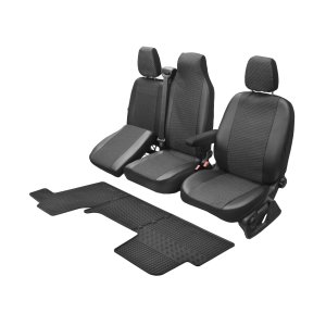 Passgenaue Sitzbez&uuml;ge VIVA und Gummifu&szlig;matten ein Set geeignet f&uuml;r Opel Movano B ab 2011