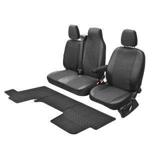Passgenaue Sitzbezüge VIVA und Gummifußmatten ein Set geeignet für Nissan NV400 ab 2011