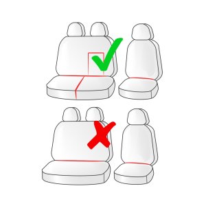 Sitzbezüge passgenau geeignet für Jumpy, Expert, Vivaro Bj. ab 2016 - 3 Sitzer - Kunstleder mit Stoff
