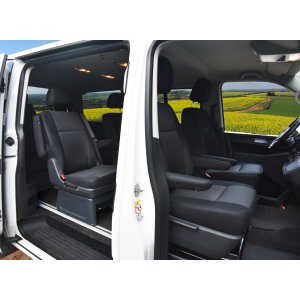 Sitzbezüge passgenau LUX geeignet für VW T6 ab 2015 - 6 Sitzer Einzelsitze - Stoff Schonbezüge