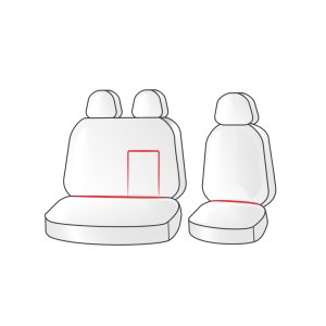 Sitzbezüge Stoff mit Kunstleder passgenau passend für VW T6 Transporter / Caravelle / Multivan ab 2015/19- VIVA