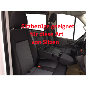 Sitzbezüge HERO Passgenau Maßgeschneidert geeignet für VW CRAFTER ab 2017 - 1+2