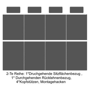 Sitzbezüge HERO Passgenau Maßgeschneidert geeignet für VW CRAFTER ab 2017 - 7 Pätze