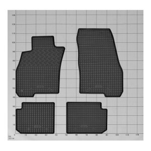Gummimatten für ALFA ROMEO Mito ab 2008 bis 2018 - schwarz, 1,5 cm Rand
