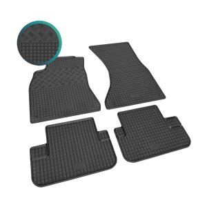 Gummimatten für AUDI A5 Sportback ab 2009 - schwarz, 1,5 cm Rand