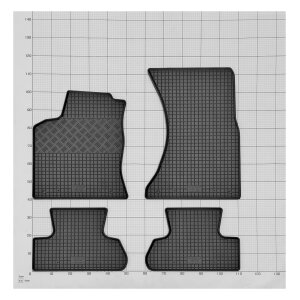Gummimatten für AUDI Q5 ab 2009 bis 2016 - schwarz, 1,5 cm Rand