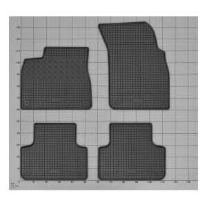 Gummimatten für AUDI Q7 ab 2015 - schwarz, 1,5 cm Rand