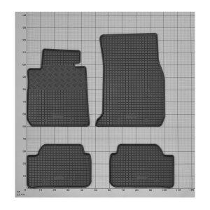 Gummimatten für BMW 1 F20 3-tĂĽrig hatchback ab 2011 - schwarz, 1,5 cm Rand