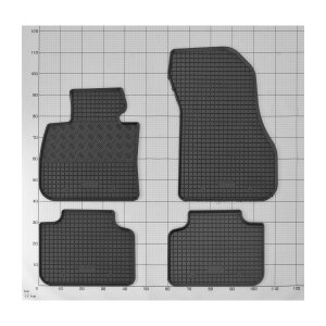 Gummimatten für BMW 2 F45 Active Tourer ab 2022 - schwarz, 1,5 cm Rand
