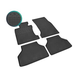 Gummimatten für BMW 5 E60 Sedan ab 2004 bis 2010 - schwarz, 1,5 cm Rand