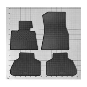 Gummimatten für BMW X5e G05 ab 2019 - schwarz, 1,5 cm Rand