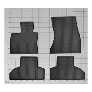 Gummimatten für BMW X6 F16 ab 2014 bis 2019 - schwarz, 1,5 cm Rand