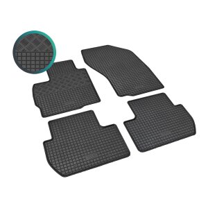 Gummimatten für CITROEN C-Crosser ab 2007 bis 2012 - schwarz, 1,5 cm Rand