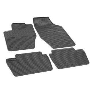 Gummimatten für CITROEN C4 ab 2004 bis 2010 - schwarz, 1,5 cm Rand