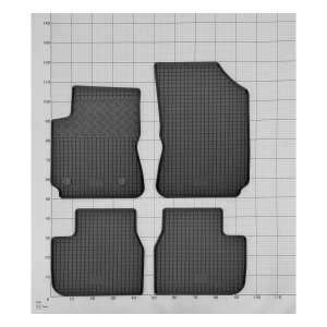Gummimatten für CITROEN C4 Cactus ab 2014 bis 2020 - schwarz, 1,5 cm Rand