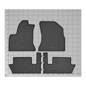 Gummimatten für CITROEN C4 Picasso ab 2006 - 5Sitze - schwarz, 1,5 cm Rand