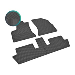 Gummimatten für CITROEN C4 Picasso ab 2006 - 5Sitze - schwarz, 1,5 cm Rand