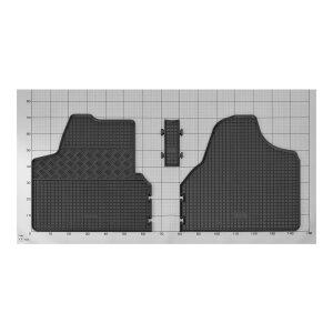 Gummimatten für CITROEN Jumpy ab 2007 bis 2016 - 3Sitze - schwarz, 1,5 cm Rand