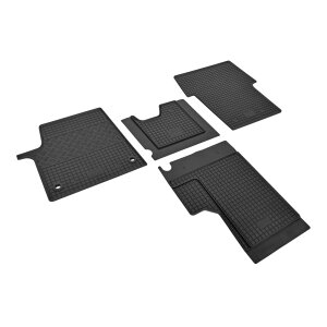 Gummimatten für CITROEN SpaceTourer ab 2016 - 2Sitze + TUNEL - schwarz, 1,5 cm Rand