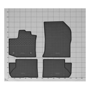 Gummimatten für DACIA Lodgy ab 2012 - schwarz, 1,5 cm Rand