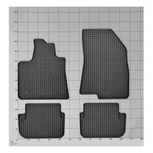 Gummimatten für DACIA Logan ab 2021 - schwarz, 1,5 cm Rand