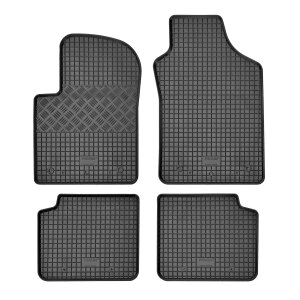 Gummimatten für FIAT 500 ab 2015 - schwarz, 1,5 cm Rand