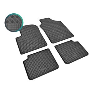 Gummimatten für FIAT 500 Hybrid ab 2020 - schwarz, 1,5 cm Rand