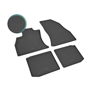 Gummimatten für FIAT 500L ab 2012 - schwarz, 1,5 cm Rand