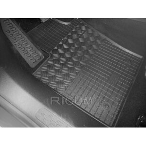 Gummimatten für FIAT 500X ab 2015 - schwarz, 1,5 cm Rand