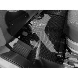 Gummimatten für FIAT Ducato ab 2022 - 3Sitze - schwarz, 1,5 cm Rand