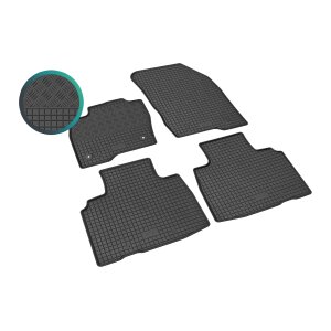 Gummimatten für FORD Edge II ab 2016 bis 2021 - schwarz, 1,5 cm Rand