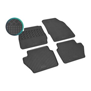 Gummimatten für FORD Fiesta ab 2008 bis 2017 - schwarz, 1,5 cm Rand