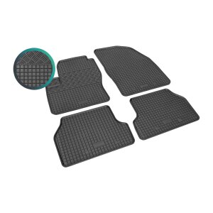 Gummimatten für FORD Focus II ab 2004 bis 2011 - schwarz, 1,5 cm Rand