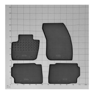 Gummimatten für FORD Mondeo ab 2014 bis 2022 - schwarz, 1,5 cm Rand