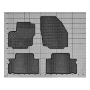 Gummimatten für FORD S-Max ab 2007 bis 2014 - schwarz, 1,5 cm Rand